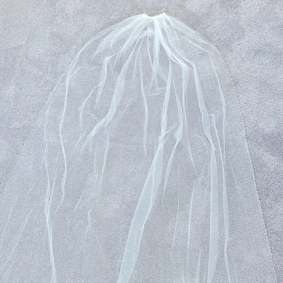 Beaded Cathedral Length Veil + Garment Bag - Picture 5 of 13